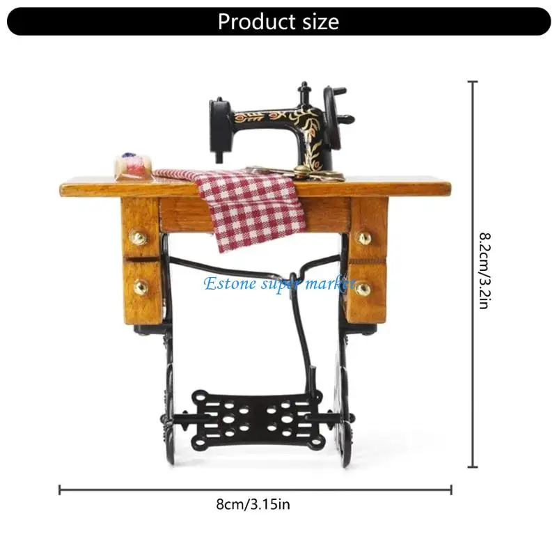 090B Nostalgische mini -naaimachine voor kunstliefhebbers en verzamelaars doen alsof spelen