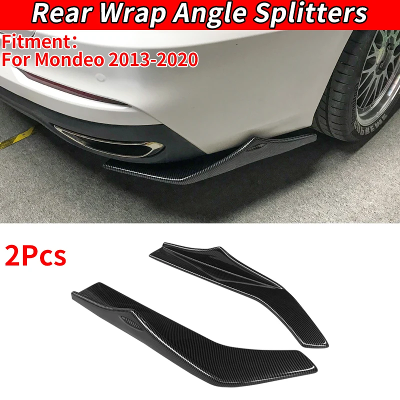 

For Mondeo 2013-2020 2017 Car Accessories Rear Bumper Splitters Aprons Trunk Lip Spoiler Wing Diffuser Wrap Angle Protector ABS