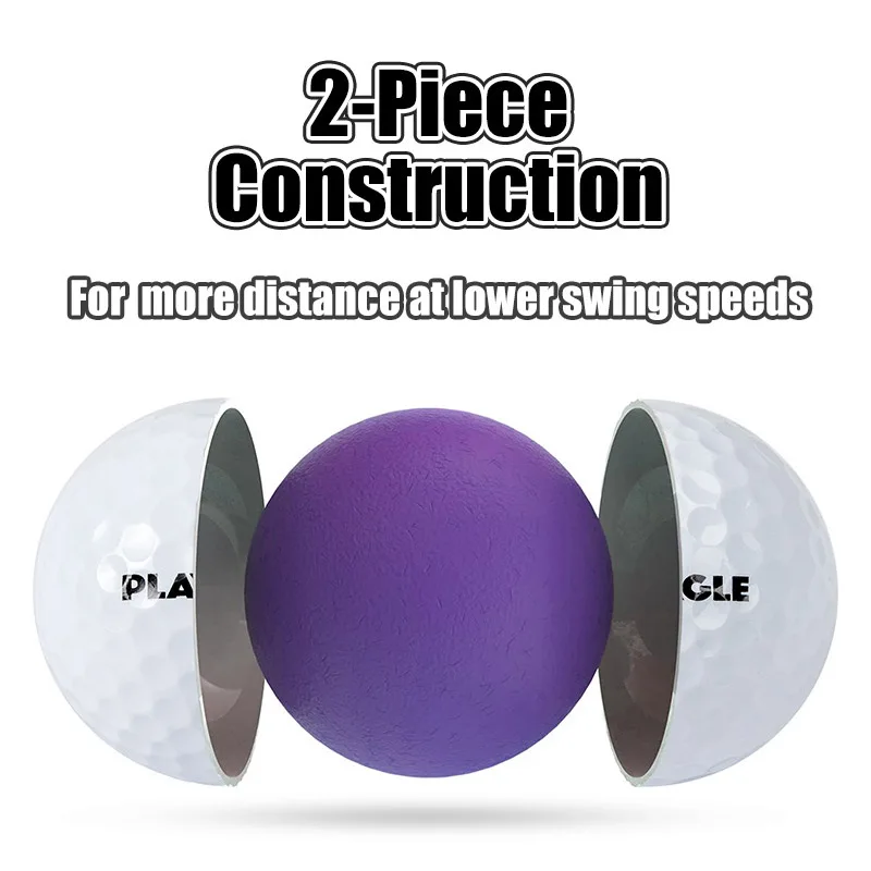 PLAYEAGLE Golf Balls Surlyn Two-Layer Distance 10Pcs Golf Practice Ball With Special Trackline Training Accessories