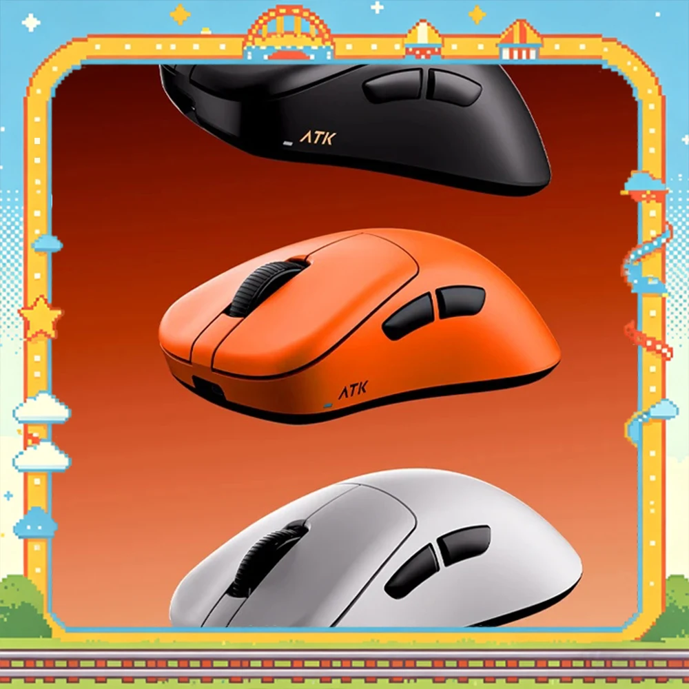ATK Blazing Sky Z1V2 Ultimate Wireless Mouse Dual Mode PAW3950 Ultra 8000Hz Polling Rate Mouse Right-Hand Gaming Mice PC Gifts