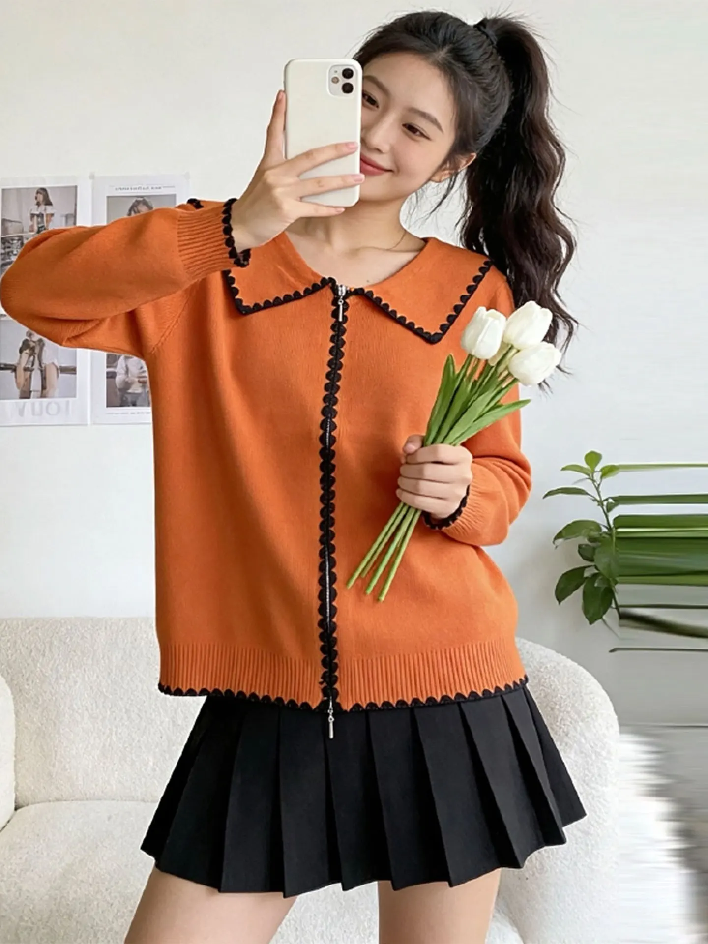 

Loose Long Sve Knitted Sweater Top plus Size Women's Faion Spring Boting irt Soft Comfortable Daily Wear