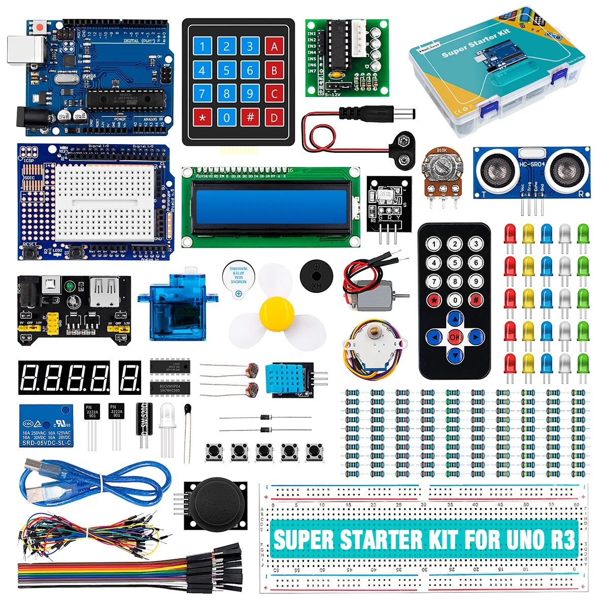 Starter Kit for Arduino Uno R3 Upgraded Version Learning Set with Retail Box Electronic DIY Kit