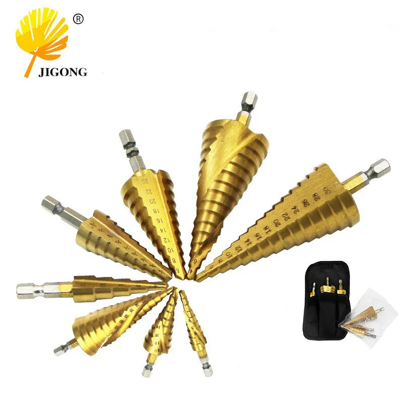 Multi-specification 4241 hexagon shank step drill pagoda bit Iron aluminum plate wood plastic hole reamer drill