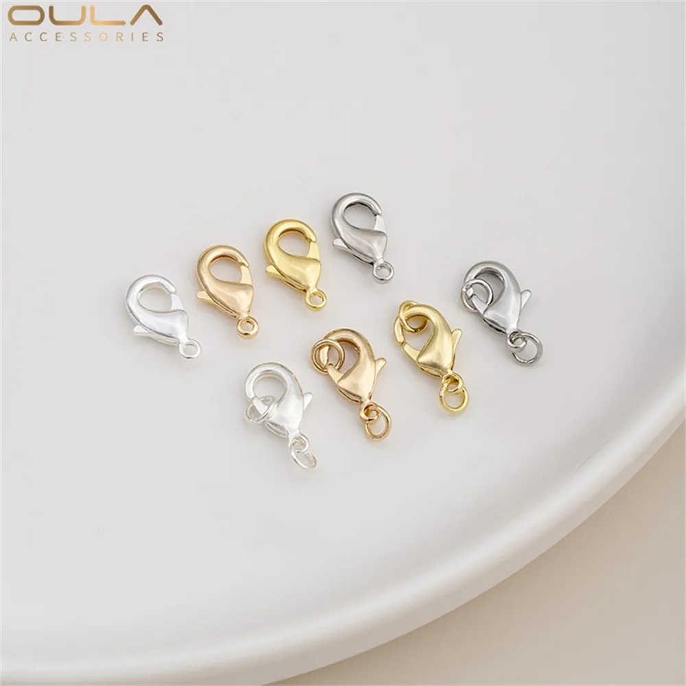

1pcs 14K-18K Gold-plated Accessories Lobster Clasp Spring Clasp Bracelet Necklace Connecting Clasp Diy Handmade Jewelry Material