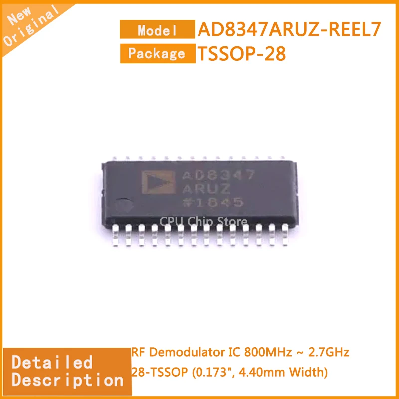 5Pcs/Lot  New Original   AD8347ARUZ-REEL7  AD8347ARUZ  RF Demodulator IC 800MHz ~ 2.7GHz 28-TSSOP (0.173