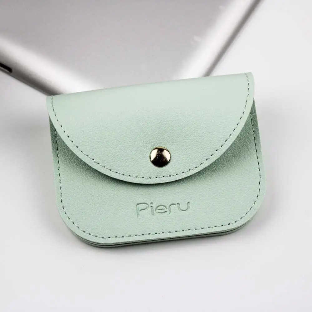 

Portable Travel Lipstick Pouch Jewelry Organizer Soft Macaron Color Mini Wallet Key Bag Leather Coin Purse Earphone Holder