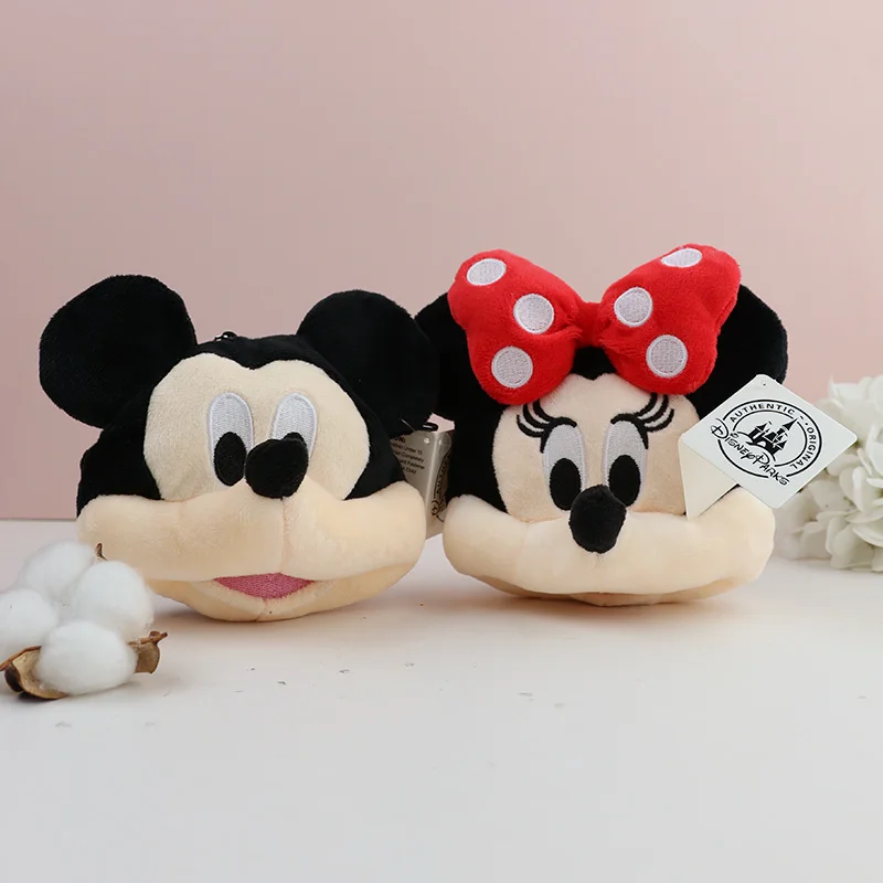 

Kawaii Mickey Mouse Items Couples Set Plush Keychains For Bag Coin Purse Anime Minnie Stuffed Toys Birthday Gift For Kid Girl