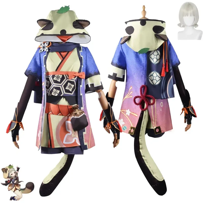 ゲンシン-男性と女性のためのSayuコスプレ衣装,アニメゲーム,かつら,アクセサリー,ハロウィーンパーティー,大人の服,小道具,mn3