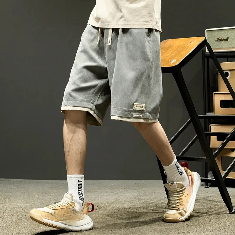 EBAIHUI Shorts Male Summer Loose Fitting Casual Capris Fashion New Korean Version of Men Shorts Simple Versatile Man Clothing