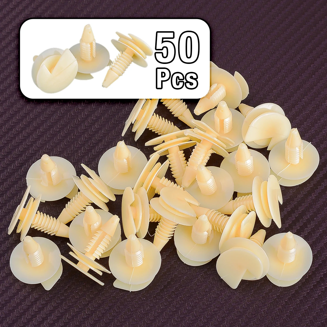 50Pcs Yellow Car Interior Door Trim Panel Retainers Fasteners Clips Nylon Fit for GM Auveco 3065575 11796 16261