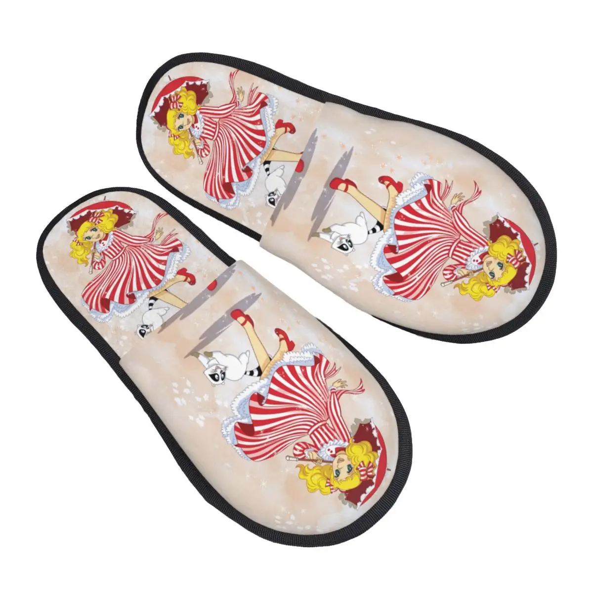 

Custom Print Women Candy Candy House Slippers Soft Warm Japan Anime Manga Memory Foam Fluffy Slipper Indoor Outdoor Shoes