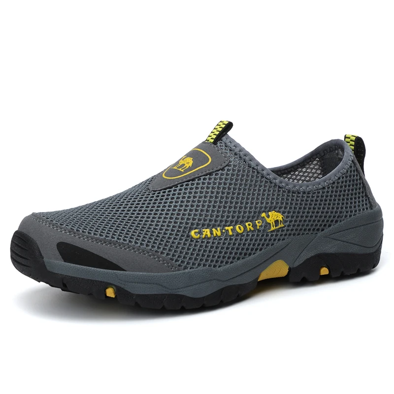 

Модная брендовая летняя обувь, мужская прогулочная обувь, дышащие сетчатые мужские уличные кроссовки без шнуровки, удобные нескользящие мужские лоферы для воды