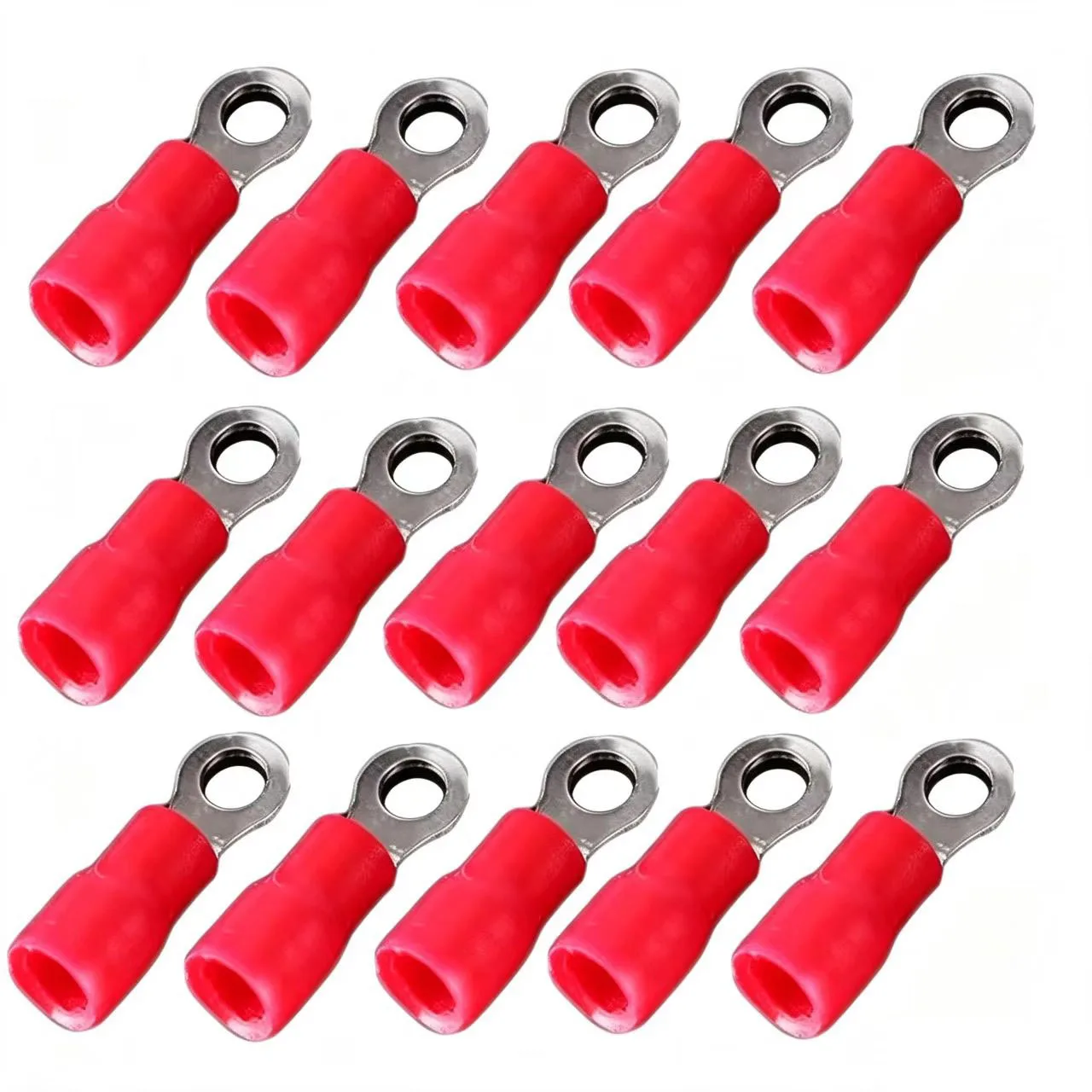 Ring Crimp Terminals 1000pcs Red Insulated for 20-16 AWG Wire and Common Sizes Including 1/4 5/16 3/8 1/2 inch