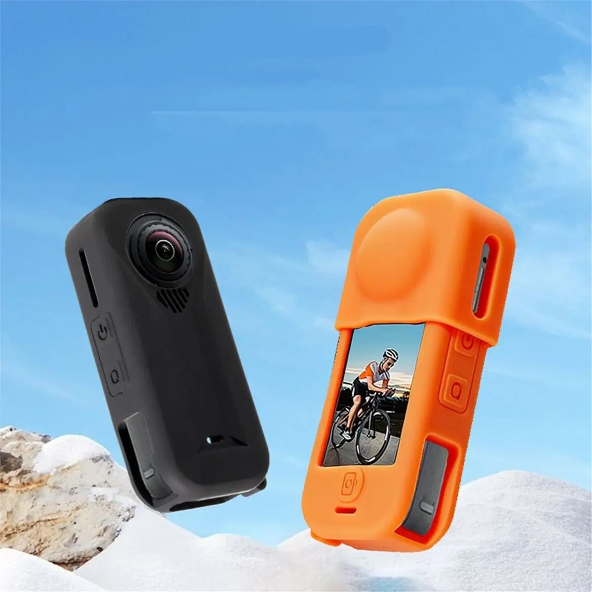For X4 Air Silicone Case Protective Sleeve Cover Anti-Scratch for X4 Air Panoramic Action Camera B