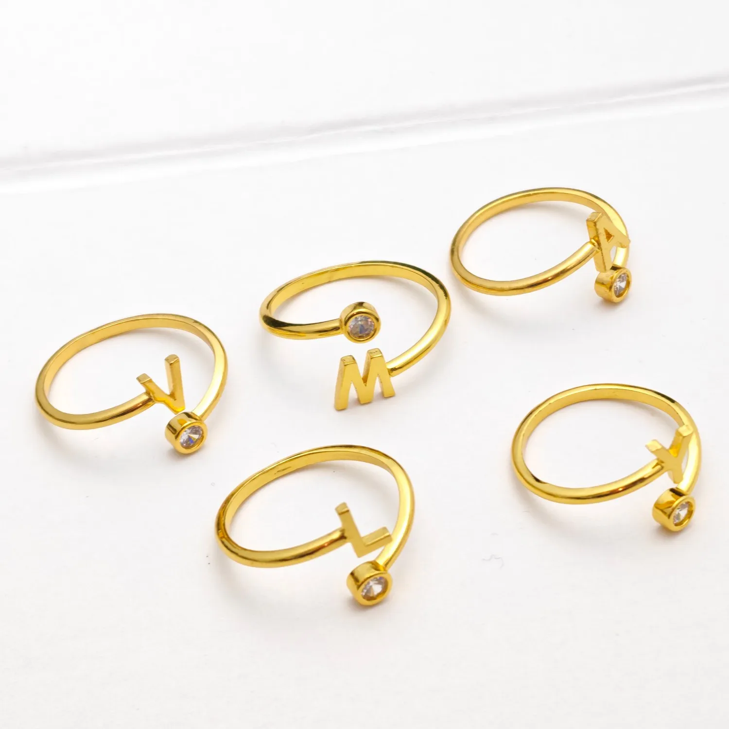 حلقة أولي مخصصة من DOREMI مع زركونيا مكعبة قابلة للتعديل بحجم مخصص للنساء #2