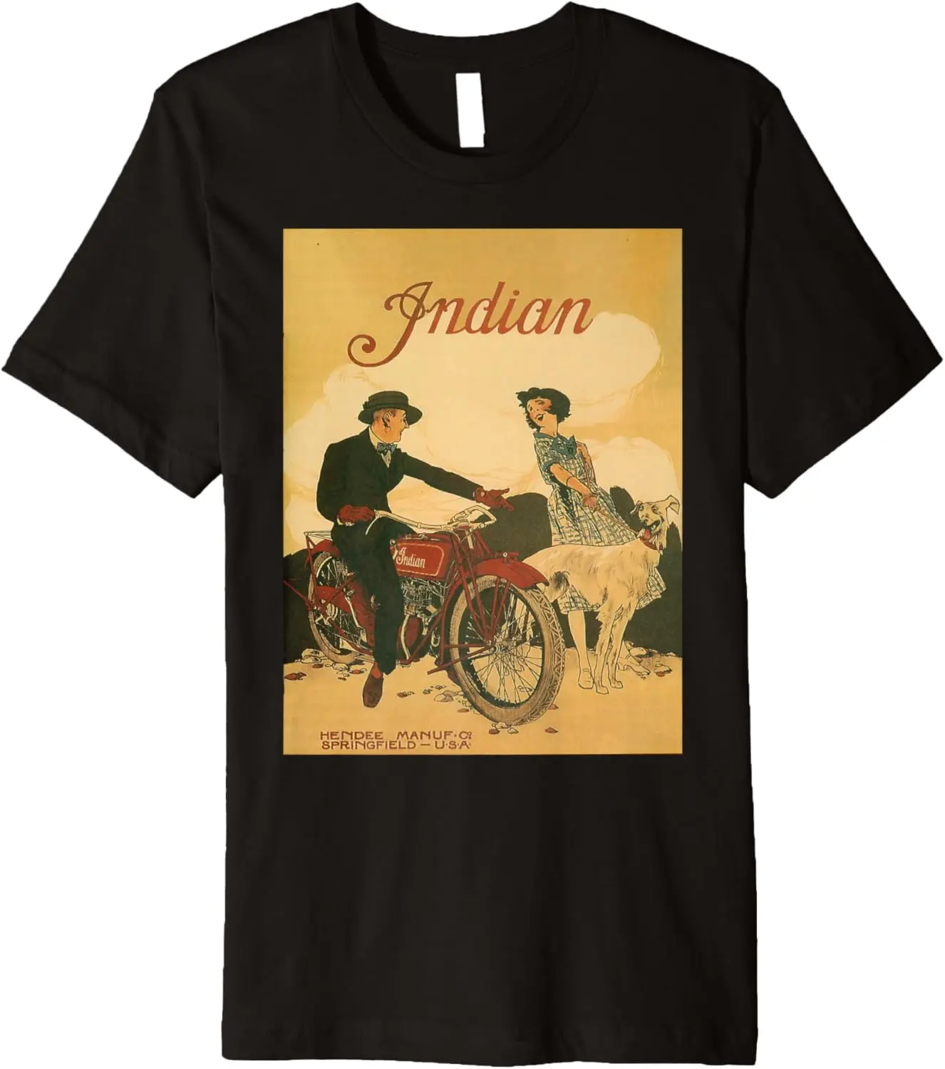 

Vintage poster - Indian Motorcycles Retro T-Shirt Premium T-Shirt