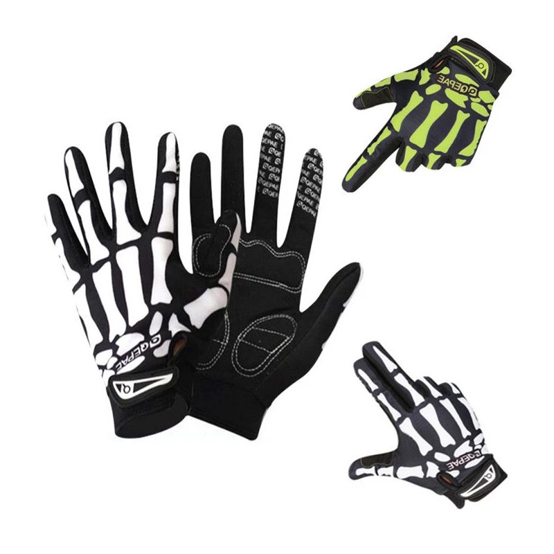 

Motorcycle Riding Waterproof Windproof Gloves Long Finger Warm Motocross Gloves Sports Outdoor All Finger Skeleton Gloves