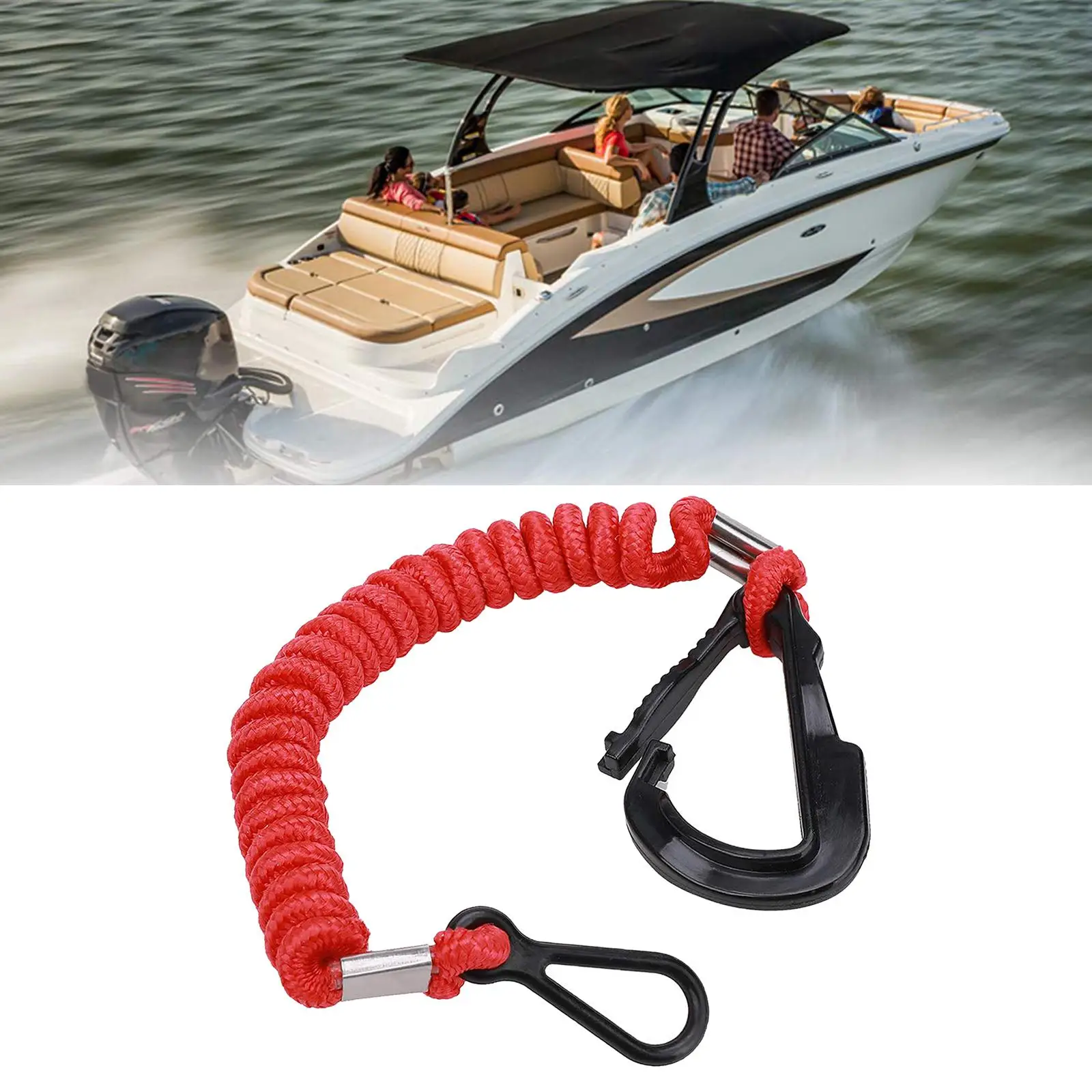 Joli d'arrêt d'urgence rouge pour bateau, cordon de connecteur, remplacement compatible pour 15920Q54, 8M0092849