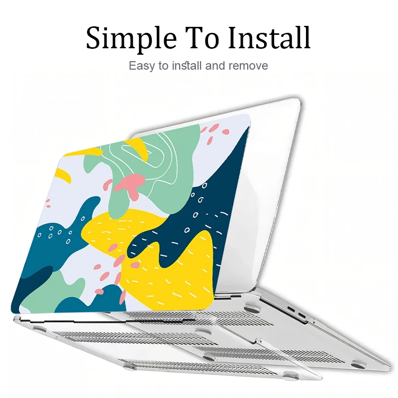 Abstract Print Hard Case For MacBook Air Pro 13 14 15 16 Inch A1932 A2681 A2442 Anti-Scratch Crystal Laptop Protective Cover