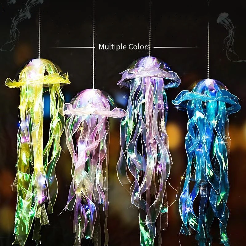 Jellyfish Light Gifts Portable Flower Lamp Girl Room Atmosphere Decoration Lamp Bedroom Night Light For Home Party Decoration