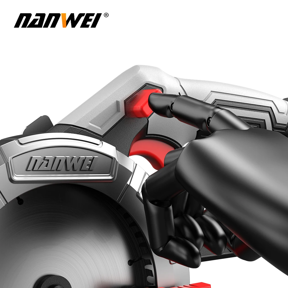 NANWEI 6 inch brushless electric circular saw rechargeable woodworking portable lucite machine cutting machine circular saw