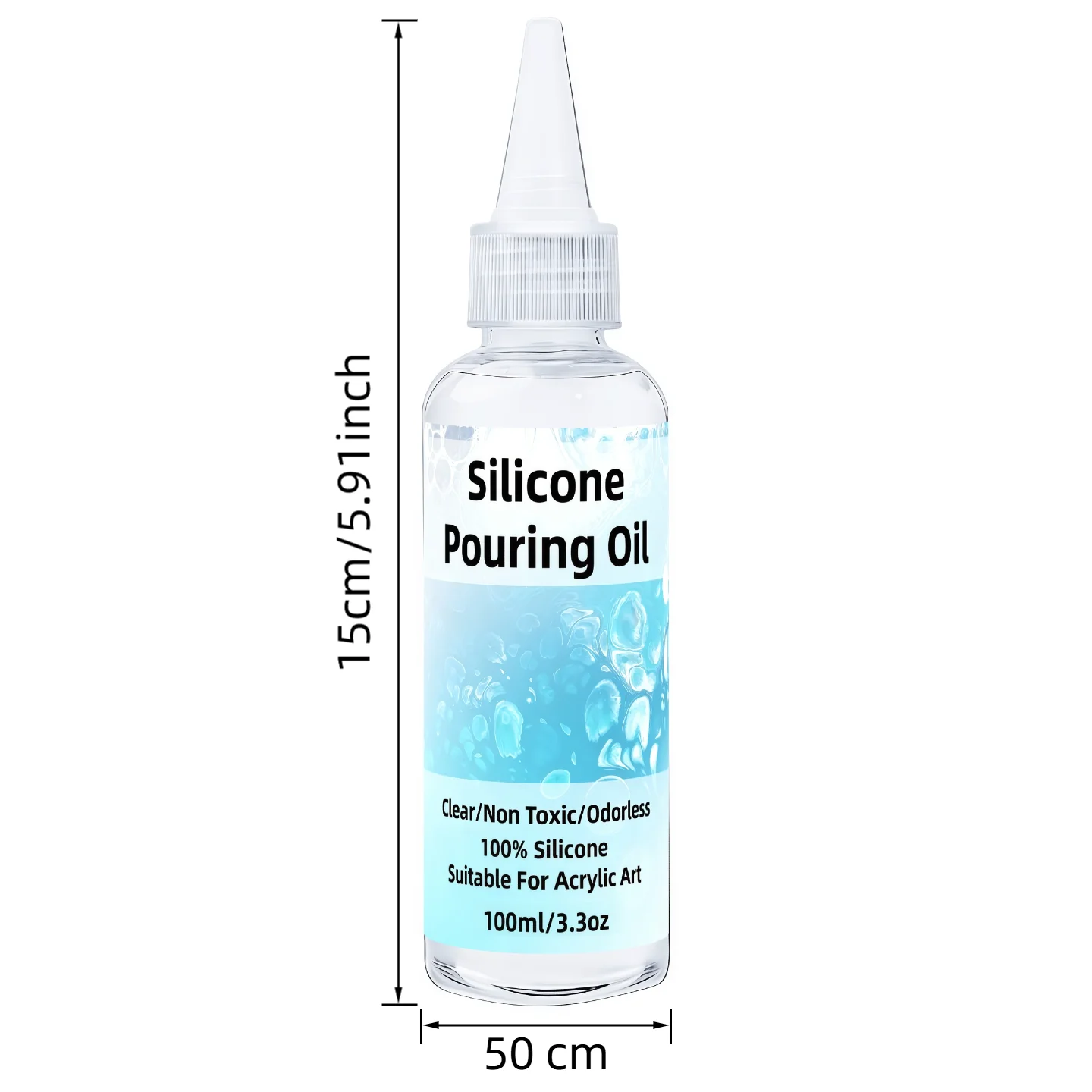 Acrylic Pouring Oil for Paint Pouring - 100% Pure Silicone Oil for Dramatic Cells -  Cell Activator for Fluid Art - Non-Toxic