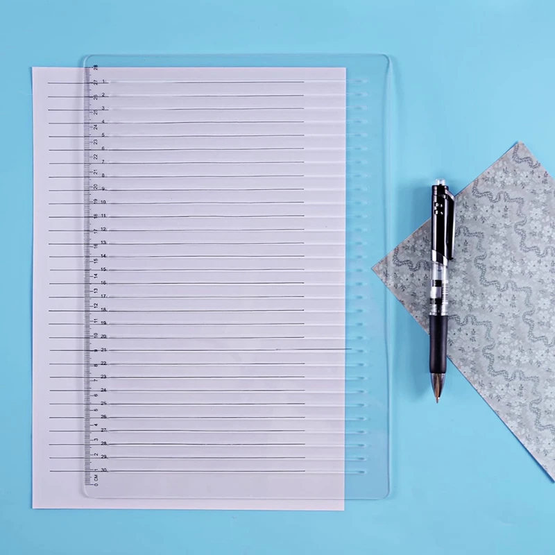 Straight Line Drawing Stencil Template Calligraphy Stencil Measuring Ruler Template Kit For Journaling, Painting White