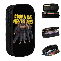 Cobra Kai Never Dies Drama Pencil Cases New Pen Box Pencil Bags Girl Boy Large Storage studenti School Pencilcases cosmetici