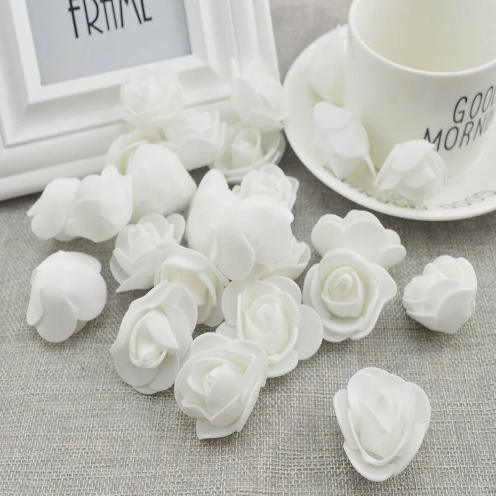 100 stücke Künstliche Blumen Günstige PE Schaum Rosen Kopf Gefälschte Bär Handgemachte Hochzeit Hause Dekoration für Sammelalbum Geschenk Box Diy kranz – Detail 15