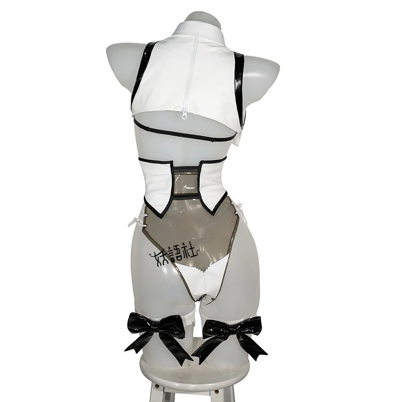 Bay Bae Cosplay Costume Game Anime NIKKE Bai Female Sexy Rabbit Girl Leather Uniform Headwear Gloves Socks Halloween Party Suit view 3