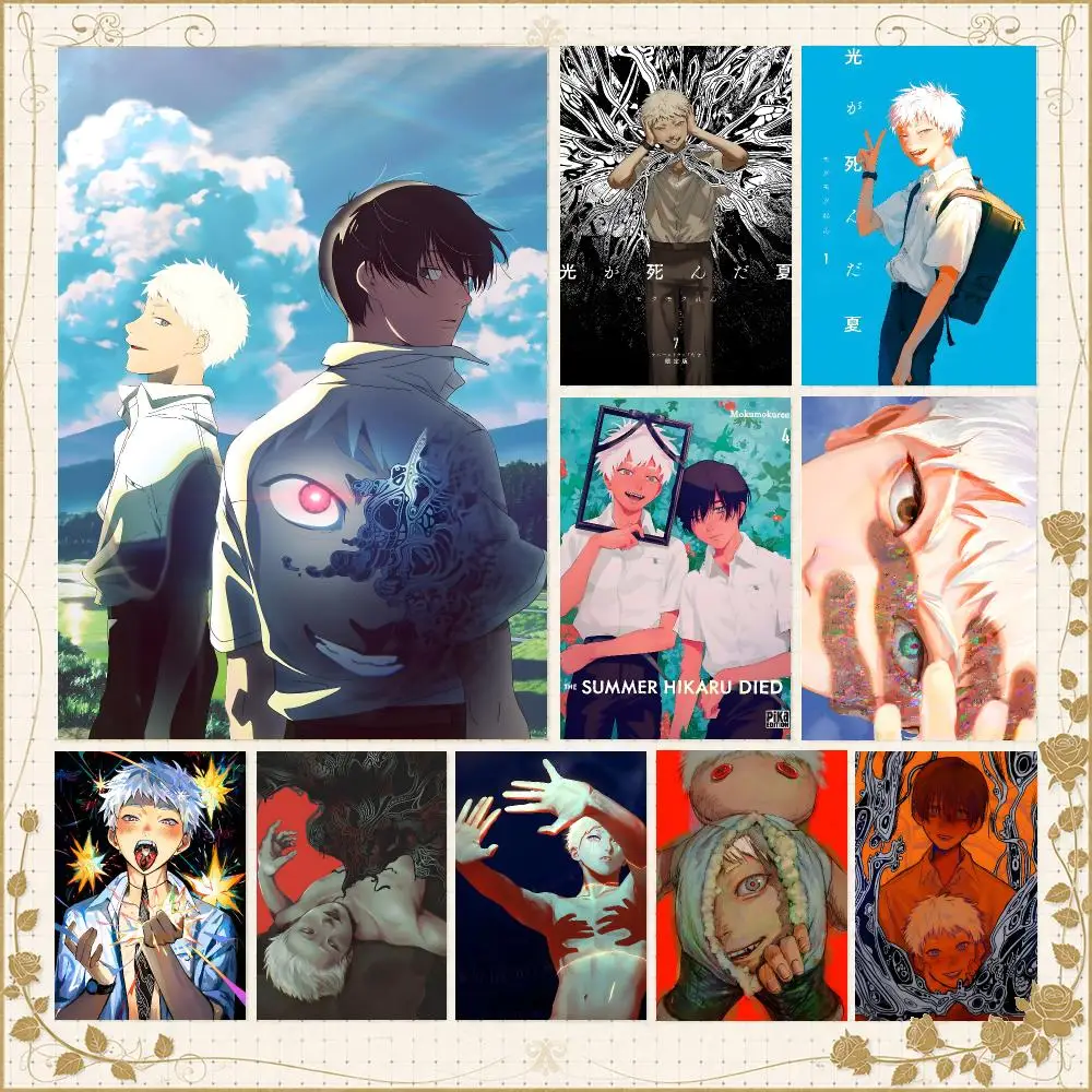 Anime T-The Summer Hikaru Died Horror-Poster Wandkunst Schlafzimmer Wohnzimmer Studentenwohnheim Bar Café Fitnessstudio Studio Heimdekoration Geschenke