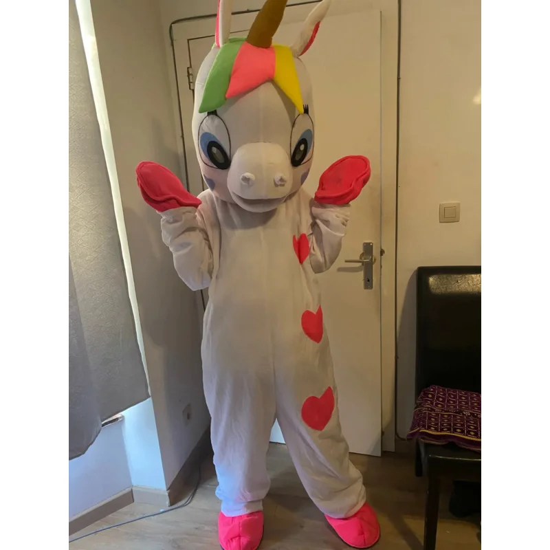 Cosplay Unicorn BUTTERCUP Horse Mascot Costume Advertising ceremony birthday Fancy Dress Party Animal carnival perform props