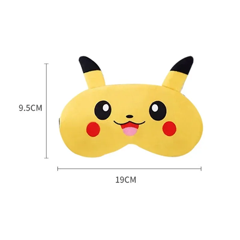 男性と女性のためのかわいいポケモンスリーピングカバーマスク、pikachuシェード、ソフトシェードパッチ、ポータブルシュノーケリング、キッズギフト