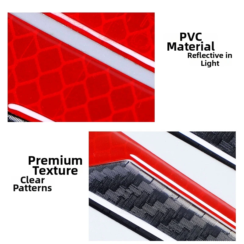 Automotive reflective stickers: night-reflective mirror, bumper anti-collision stickers, warning trim, fender high-visibility an