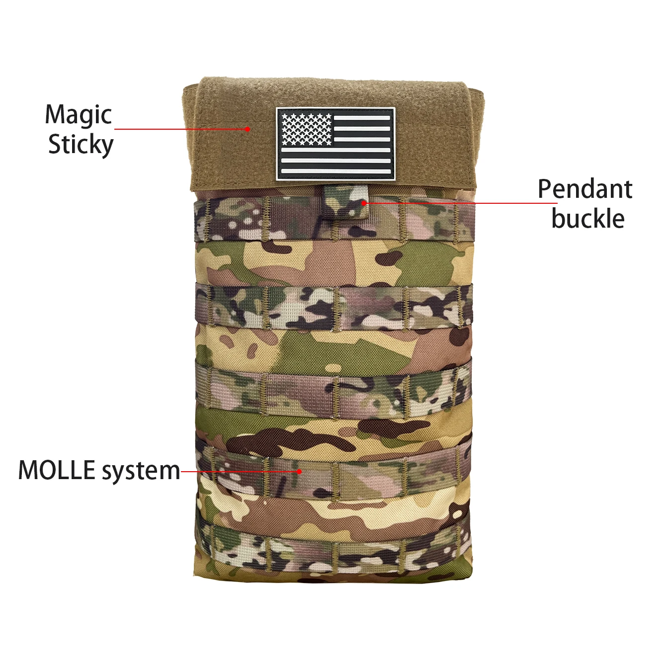 Molle-Erweiterungssystem, Mehrzweck-Rucksack mit weichem Wasserbeutel, Zubehörpaket für Bergsteigen im Freien – Detail 2