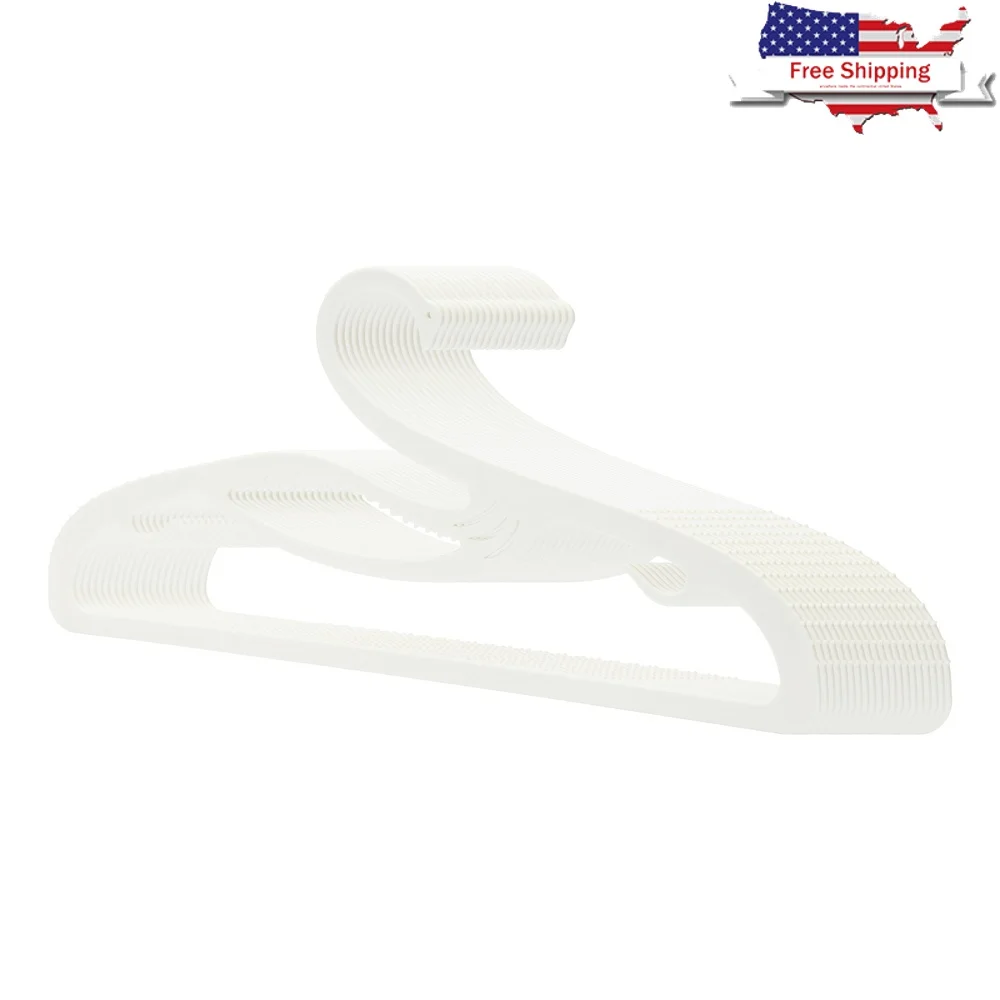 

Space Saving Non-Slip Plastic Clothes Hangers 20 Pack Durable Smooth Edge Closet Organizer Practical Elegant Storage Solution