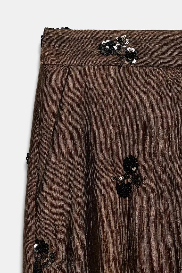 KONDALA Vintage Sexy Chic Damen-Hosenanzug Rückenfreies Pailletten-Neckholder-Top Lange Weite Hose Mode 2026 Frühling Sommer Strandanzug – Detail 15