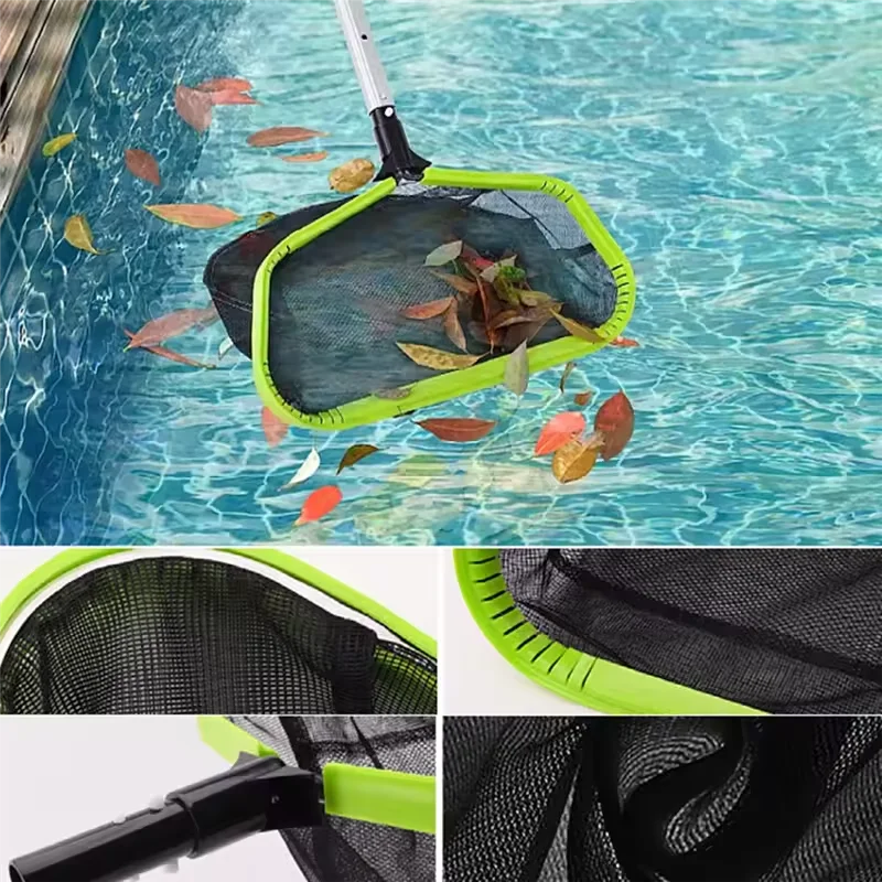 Heavy Pool Skimmer Net Ultra Fine Mesh Design Efficient Leaf & Debris Cleaning for Swimming Pool