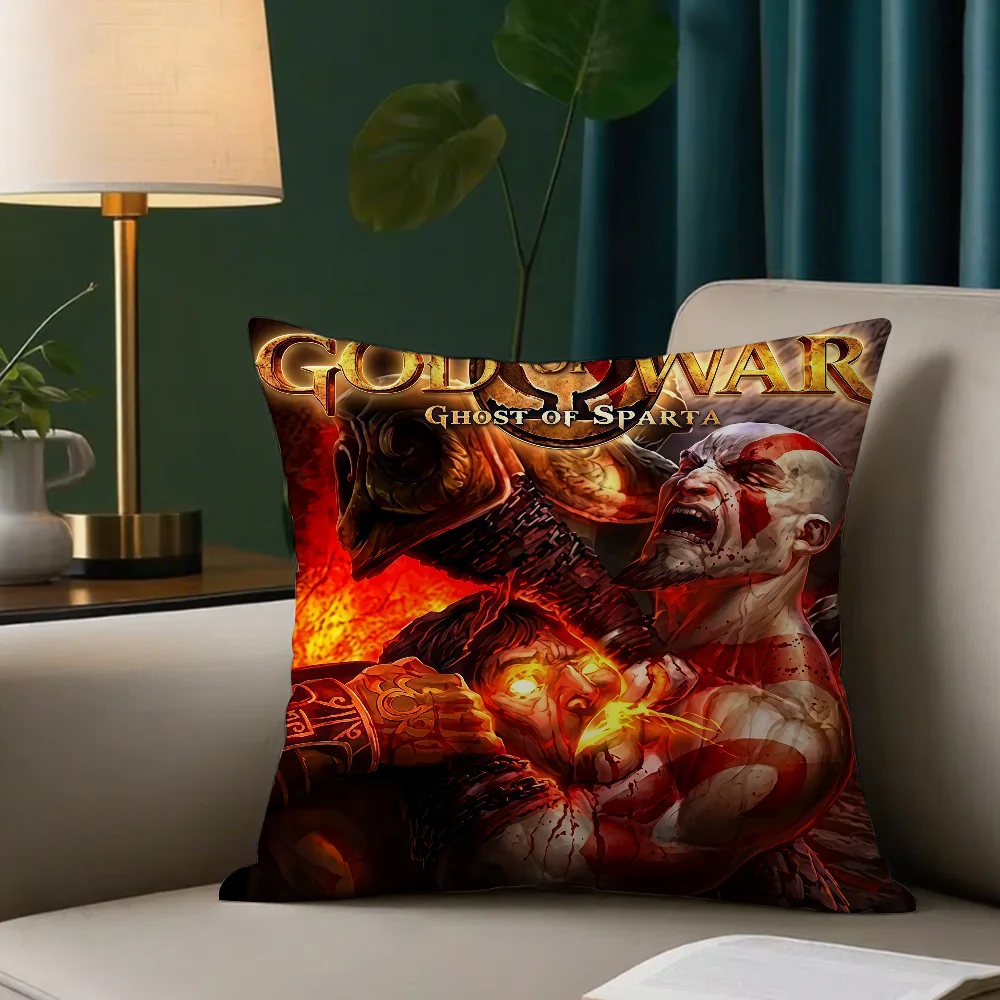 Game G-God of War cushion cover Anti-dustmite Sofa Cushion Decorative Office Cover Lounge Area Indoor & Outdoor Use