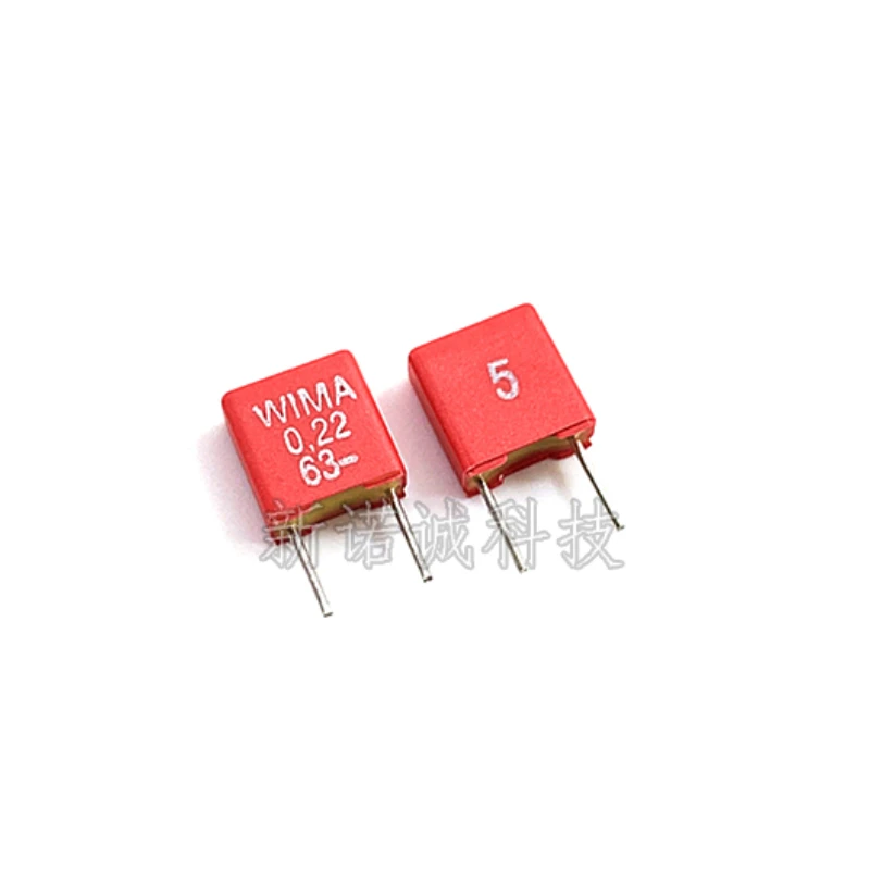 5pcs/50pcs Germany WIMA 224 63V 0.22UF 63V 220nF MKS2 224J 5% Pitch 5mm Film Capacitor