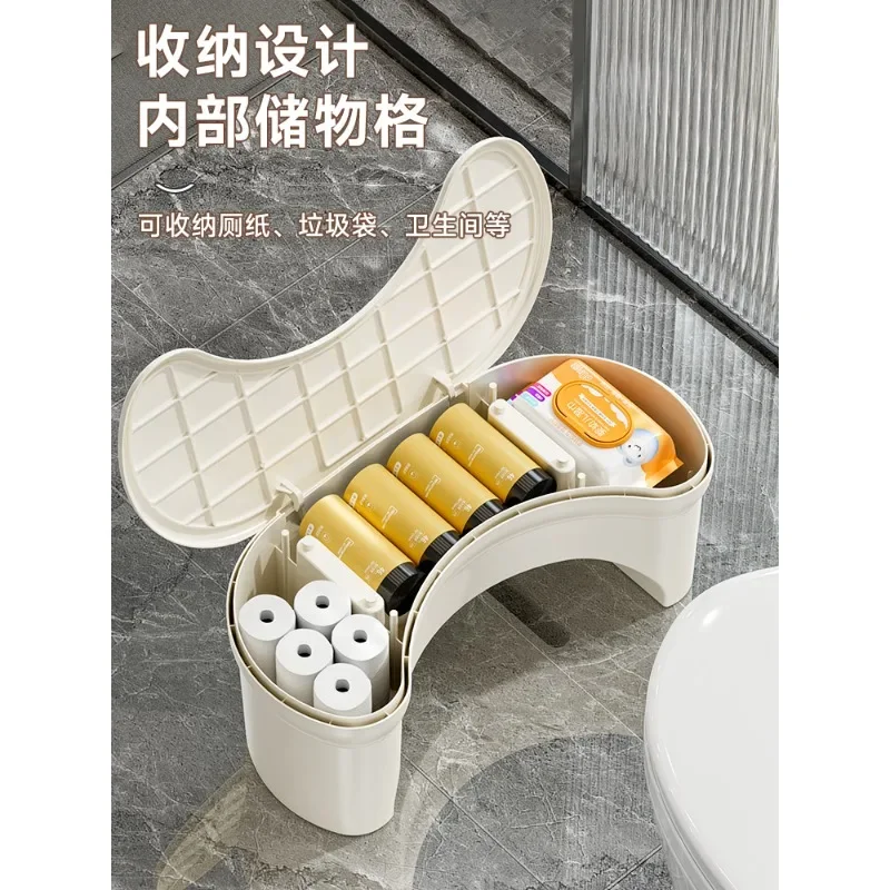 Toilet footstool Plastic thickened storage foot stepping stool Toilet squatting pit artifact Children's bathroom foot pad shit s