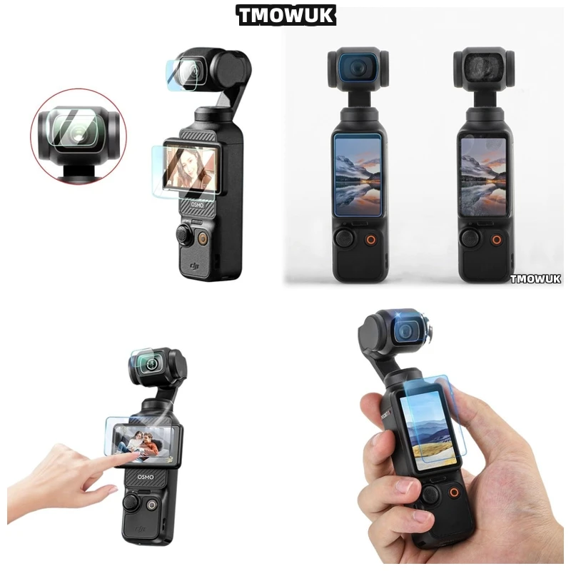 

For DJI Pocket 1 2 Osmo Pocket 3 Action 2 4 Pro Dustproof Tempered Glass Screen Cap