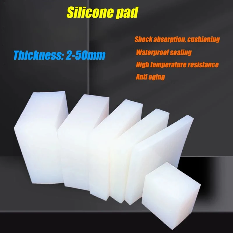

White High Elastic Silicone Rubber Block Mechanical Shock Absorber Noise Reduction Buffer Pad