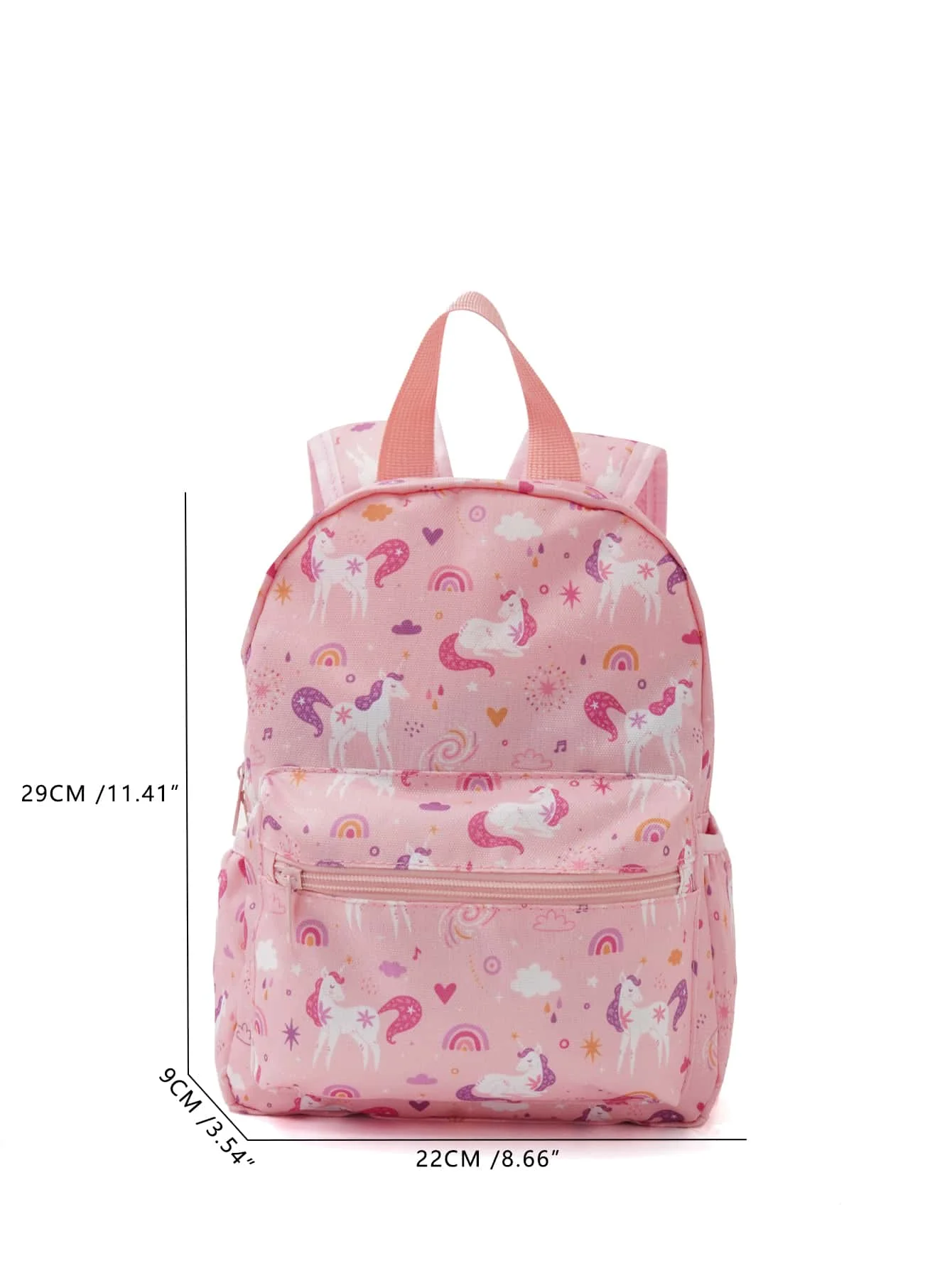 1pcs Cute Cartoon Unicorn Print Children\'S Backpack, Suitable For Girls, Kindergarten, Primary School Students, School Bags