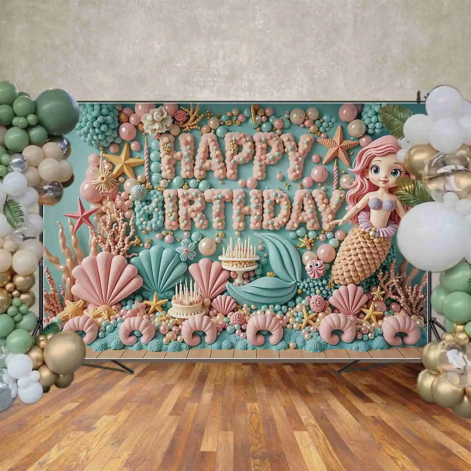 MOON.QG Fondo de unicornio arcoíris fotografía fiesta de cumpleaños sirena cuento de hadas Photozone telón de fondo estudio infantil accesorios para sesión fotográfica