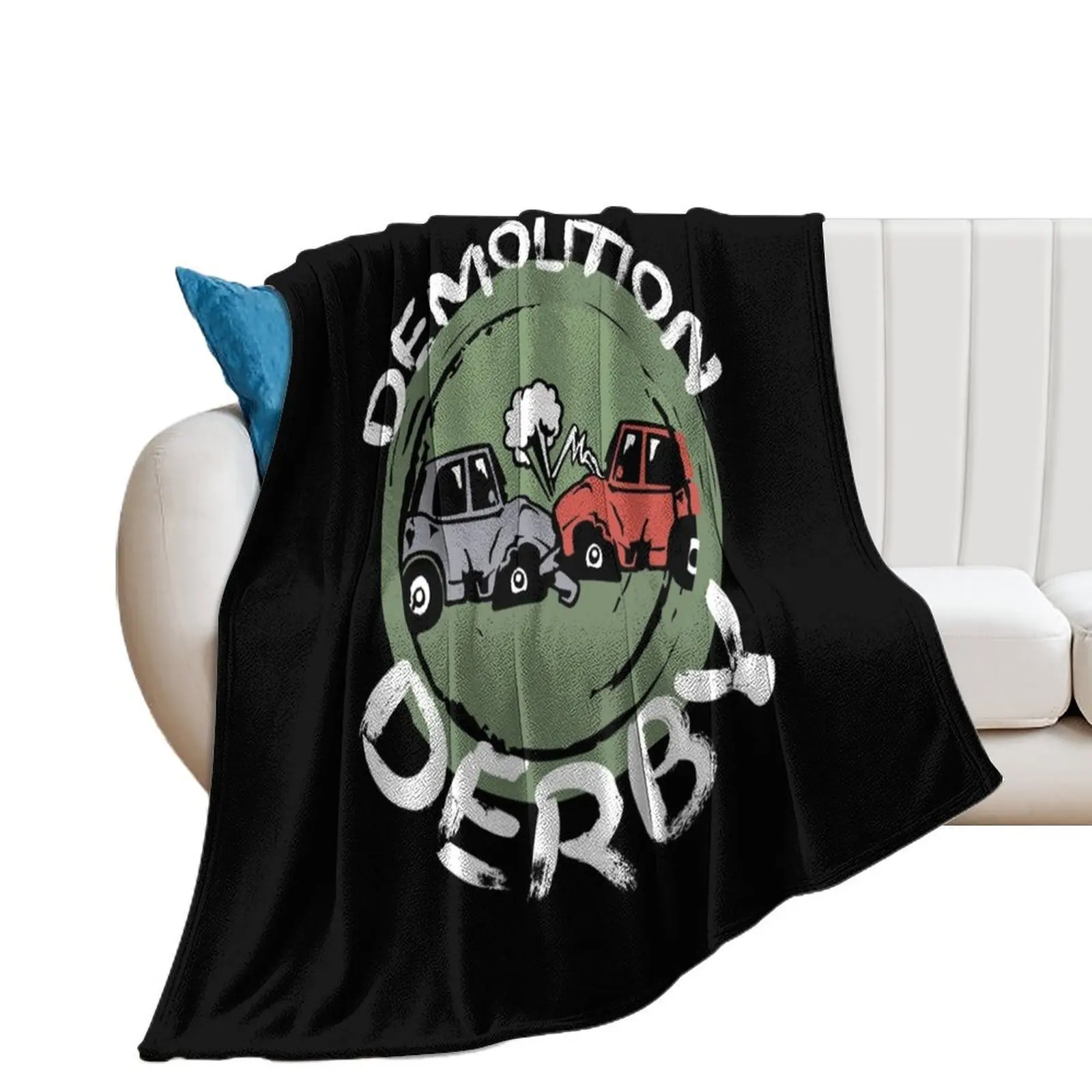 Demolition Derby Racing Motorsport Mechanic Throw Blanket anime Sofas funny gift Blankets