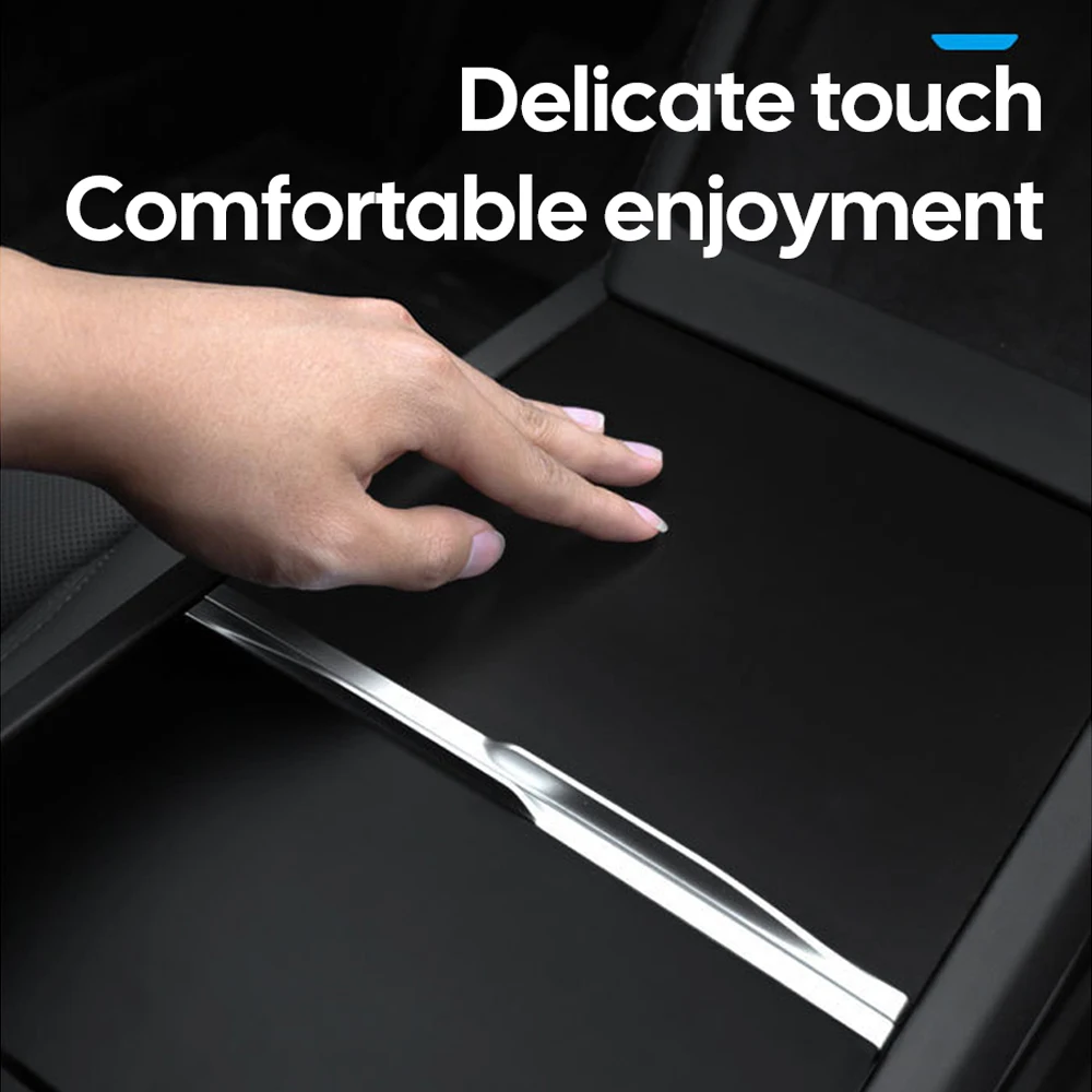 For Tesla Model Y Launch 2025 Model 3 Highland 2024 Center Console Panel Sticker Suede Film Carbon Wooden Central Control Cover