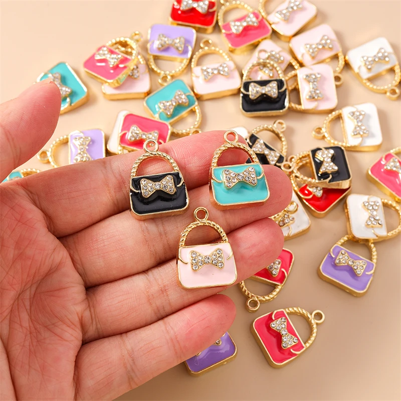 20 Stück niedliche Emaille-Anhänger in Bonbonfarben für Taschen, Ohrringe, Halsketten, Armbänder, DIY-Bastelarbeiten, Schmuckherstellung, Zubehör – Detail 3