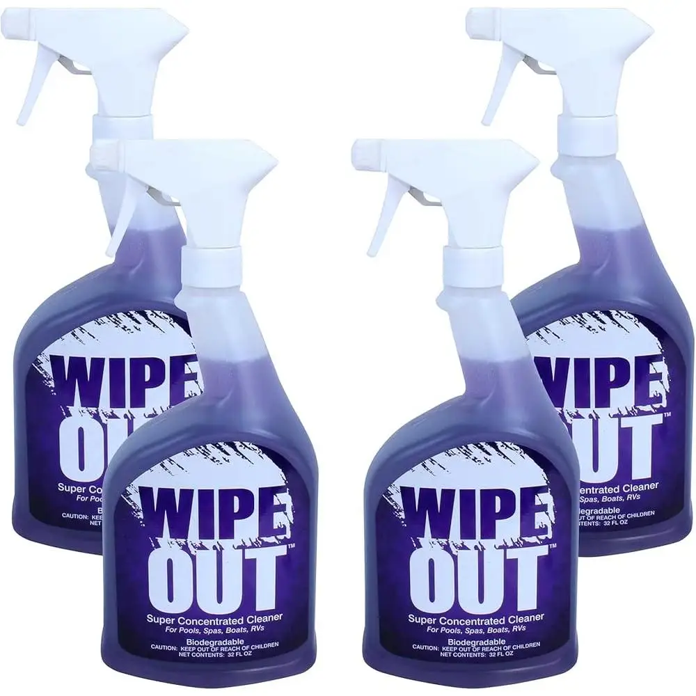 All Purpose Surface Cleaner Wipe Out Swimming Pools Removes Body Oils Grease Grime Prevents Water Line Build Up 1 Quart 4 Pack