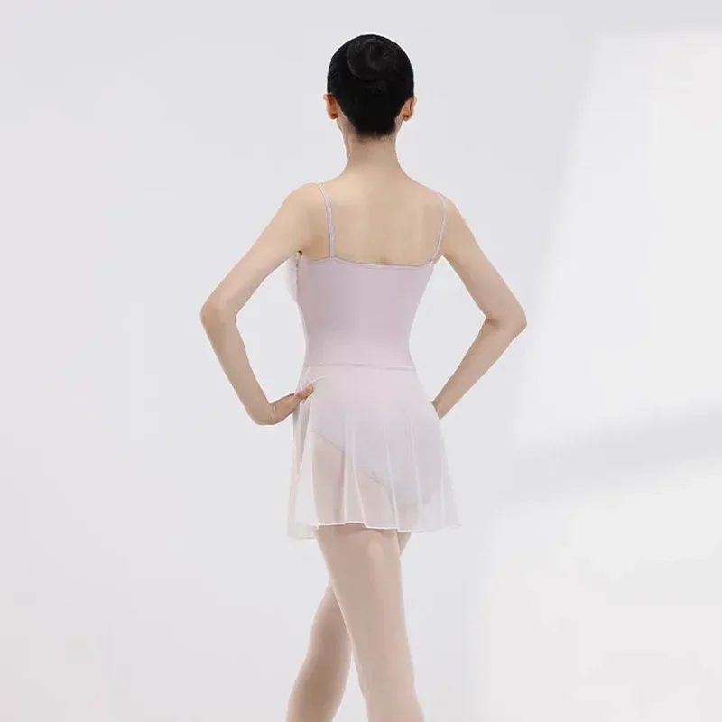 

New Mesh splicing Women Ballet Dress Leotard Gymnastics Bodysuit Ballet Dancewear Dress Dress Lyrical Contemporary Swimwear